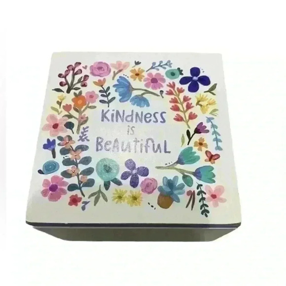 New Primitives by Kathy Kindness Is Beautiful Block Sign - Picture 2 of 8